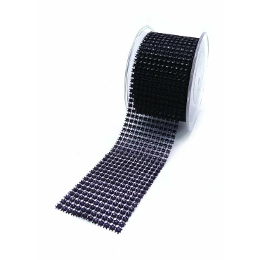 JΚ Home Décor - Κορδέλα Μαύρη Diamond Choker 6cmX4.5m