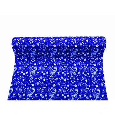 JΚ Home Décor - Ύφασμα Μπλε Holland Velvet Paisley 50cmX3m