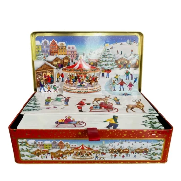 JK Home Décor - Κουτί Μεταλλικό με 3D Pop-up Σκηνικό 28x18x8cm