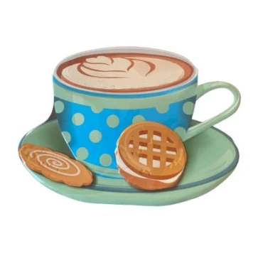 JK Home Décor - Κουτί Μεταλλικό Κούπα Cappuccino 26x20x10cm