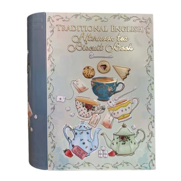 JK Home Décor - Κουτί Μεταλλικό Βιβλίο Afternoon Tea 24.5x21x9cm
