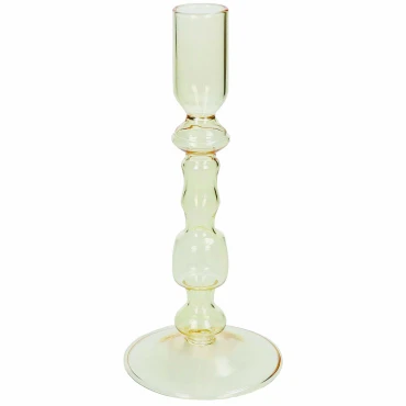 JΚ Home Décor - Κηροπήγιο Mix & Match Κίτρινο 9x9x19.5cm