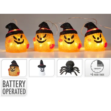 JK Home Décor - Γιρλάντα Halloween Led 3Σχδ