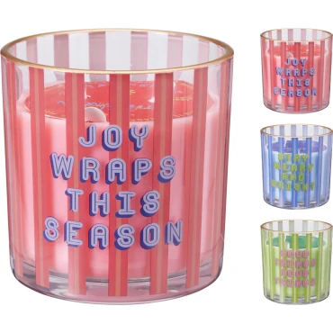 JK Home Décor - Αρωματικό Κερί σε Γυαλί 10cm 3Σχδ