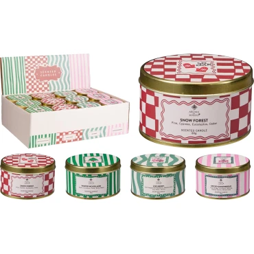 JK Home Décor - Αρωματικό Κερί σε Μεταλλικό Κουτί 7x4cm 4Σχδ