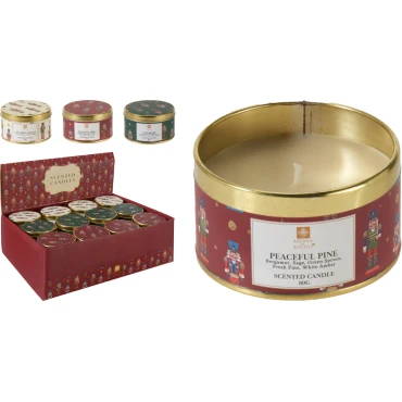 JK Home Décor - Αρωματικό Κερί Σε Μεταλλικό Κουτί 7x4cm 3Σχδ