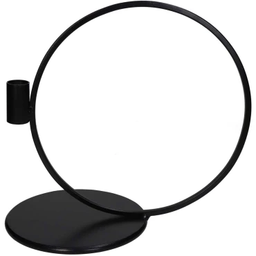 CANDLE STICK BLACK 26x17x29cm