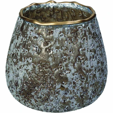JΚ Home Décor - Κηροπήγιο Γυάλινο Καφέ 11x11x11cm