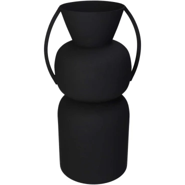 JΚ Home Décor - Βάζο Μαύρο 19x16x34cm