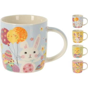 JK Home Décor - Κούπα Πάσχα Πορσελάνη 370ml 12x9cm 4Σχδ
