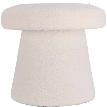 JK Home Décor - Footstool Mushroom White 43cm