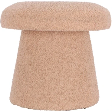 JK Home Décor - Footstool Mushroom Teddy Beige 43cm