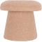 JK Home Décor - Footstool Mushroom Teddy Beige 43cm