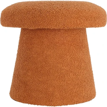 JK Home Décor - Footstool Mushroom Teddy Brown 43cm