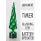 JK Home Décor - Γυάλινο Δέντρο Twinkle Πράσινο 39cm