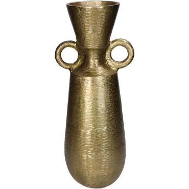 JΚ Home Décor - Βάζο Αλουμίνιο Χρυσό 14x17x41cm