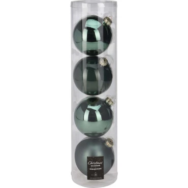 JK Home Décor - Μπάλα Γυάλινη Μέντα 10cm S/4