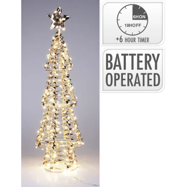 JK Home Décor - Δέντρο 200LED Μέταλλο Χρυσό 21x68cm