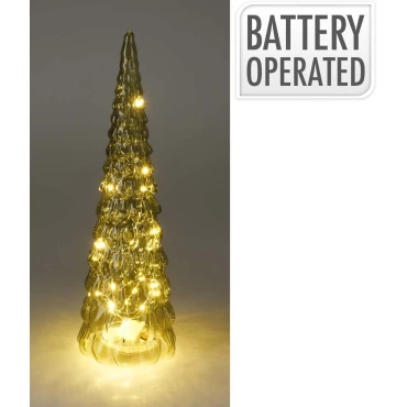 JK Home Décor - Δέντρο Πράσινο 38cm 20LED BO