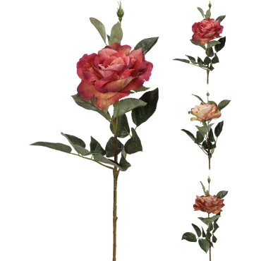 JK Home Décor - Κλαδί Τριαντάφυλλο 66cm 3Σχδ