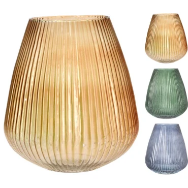 JK Home Décor - Βάζο από Γυαλί 24x28cm 3Σχδ