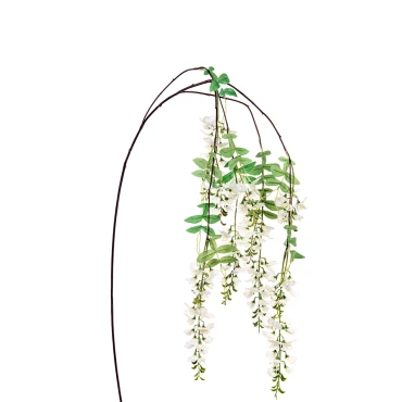 JK Home Décor - Κλαδί Βιστέρια Λευκή 118cm