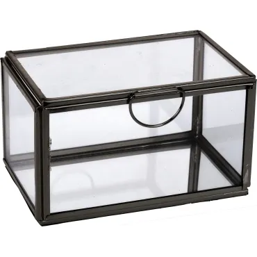 JΚ Home Décor - Κουτί Terrarium Μαύρο 13x18cm