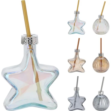 JK Home Décor - Ποτήρι Μπάλα & Αστέρι από Γυαλί 200ml 11x12cm 6Σχδ