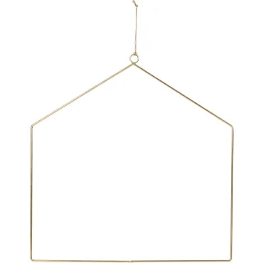 JΚ Home Décor - Βάση Σπίτι Αλουμινίου Χρυσή 34cm