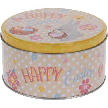 JK Home Décor - Κουτί Μεταλλικό Happy Easter 13.5x7cm