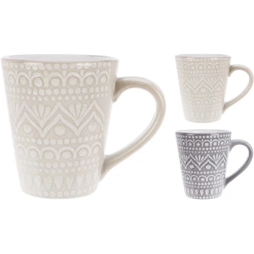 JK Home Décor - Κούπα Πήλινη 300ml 9x10cm 2Σχδ