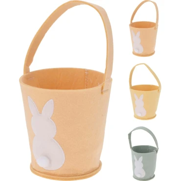 JK Home Décor - Καλάθι από Τσόχα 15x27cm 3Σχδ