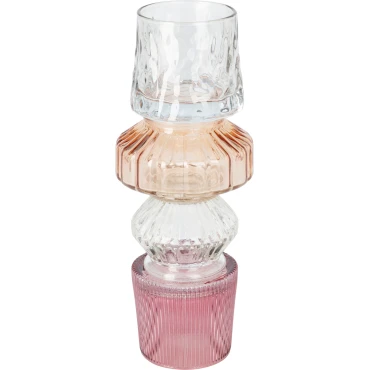 JΚ Home Decor - Θήκη Ρεσώ Γυάλινη με Στρώσεις 26cm