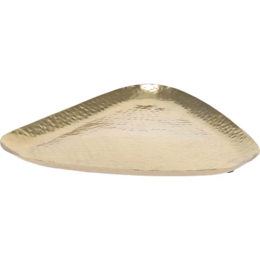 JK Home Décor - Δίσκος Μεταλλικός σε Χρυσό 21.5x20.5cm
