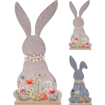 JK Home Décor - Κουνέλι από Τσόχα με Βάση 29x61cm 2Σχδ