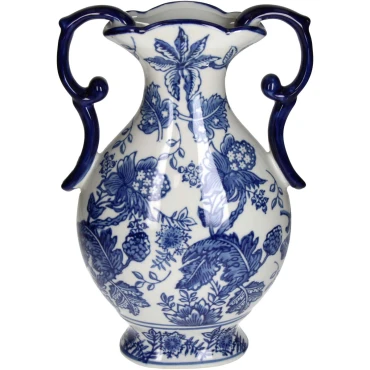 JΚ Home Décor - Βάζο Πορσελάνη Μπλε 19.5x12.5x31.5cm