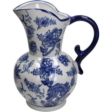 JΚ Home Décor - Βάζο Πορσελάνη Μπλε 20.5x19x30.5cm