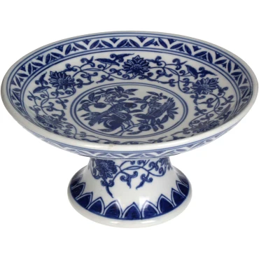 JΚ Home Décor - Βάση Τούρτας Πορσελάνη Μπλε 20.5x20.5x11cm