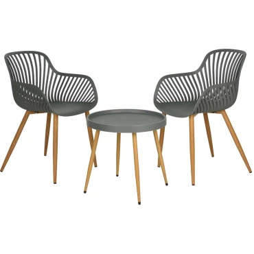 JK Home Décor - Σαλόνι Εξωτερικού Χώρου Γκρι Πολυθρόνα - 56x55x84cm
Τραπεζάκι – 50x47cm S/3