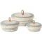JΚ Home Décor - Καλάθι από Άχυρο Μπλε 16x6-26x10cm S/4