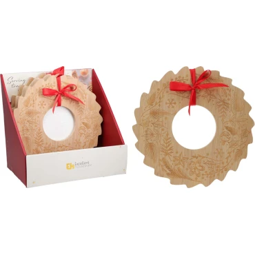 JK Home Décor - Δίσκος Bamboo Στεφάνι 30x30x1cm