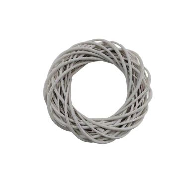 JΚ Home Décor - Στεφάνι Βέργινο Λευκό 25cm