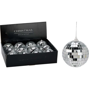 JK Home Décor - Μπάλα Disco Ασημί 8cm