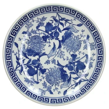 JK Home Décor - Πιάτο Chinoiserie Πορσελάνη 36x36x5cm