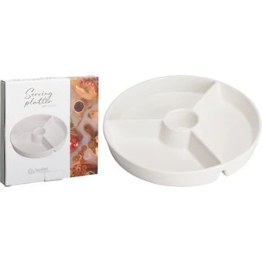 JK Home Décor - Πιάτο για Σνακ από Πορσελάνη 26cm