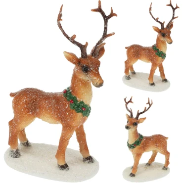 JK Home Décor - Ελάφι Πολυρεζίν 11x12cm 2Σχδ