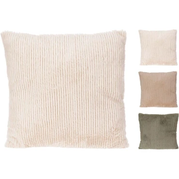 JK Home Décor - Μαξιλάρι Γούνα Ριγέ 45cm 3Σχδ