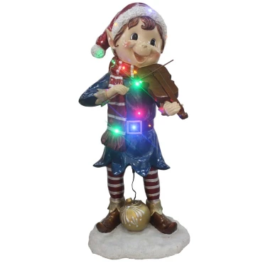 JΚ Home Décor - Ξωτικό με Βιολί LED Πολυρεζίν Εξωτερικού Χώρου 93cm