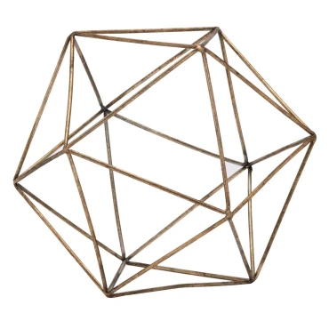 JΚ Home Décor - Stand Διακοσμητικό Μεταλλικό Χρυσό 19x19x22cm