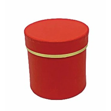 JK Home Décor - Κουτί Χάρτινο Στρογγυλό Κόκκινο 10x10cm